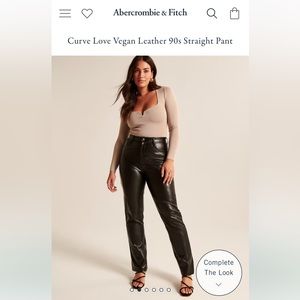 Abercrombie & Fitch Curve Love vegan leather pants